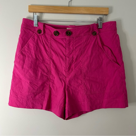 Anthropologie Maeve Classic High Rise Shorts in Pink - Picture 3 of 7